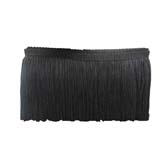 Vágott végű  rojt 10 cm hosszú - Black (Fekete)